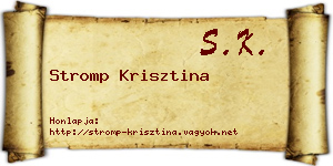 Stromp Krisztina névjegykártya